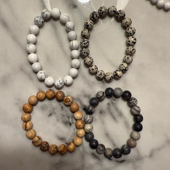 Set of 15 Beaded Bracelets Jewelry Variety of Crystal Beads & Healing Stones - Picture 13 of 13